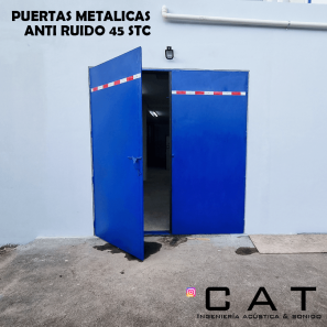 Puertas acústicas de metal