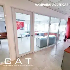 Mamparas y divisiones acústicas